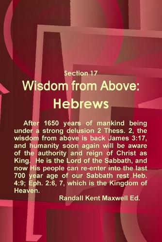 Cover image for Section 17 Wisdom from Above: Hebrews