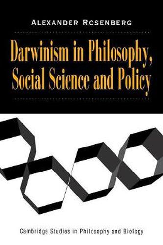 Cover image for Darwinism in Philosophy, Social Science and Policy