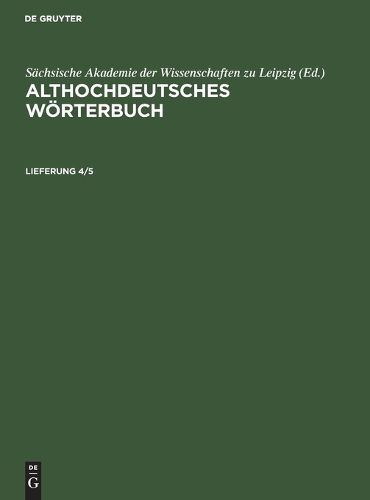 Cover image for Althochdeutsches Woerterbuch