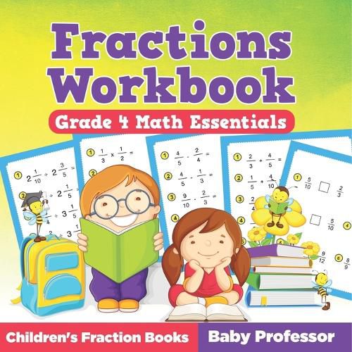 Cover image for Fractions Workbook Grade 4 Math Essentials