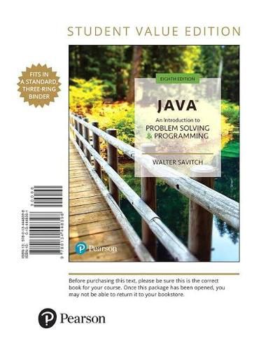 Cover image for Java: An Introduction to Problem Solving and Programming