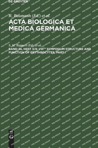 Cover image for VIIIth Symposium Structure and Function of Erythrocytes, Part I