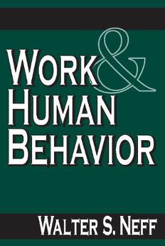 Cover image for Work and Human Behavior