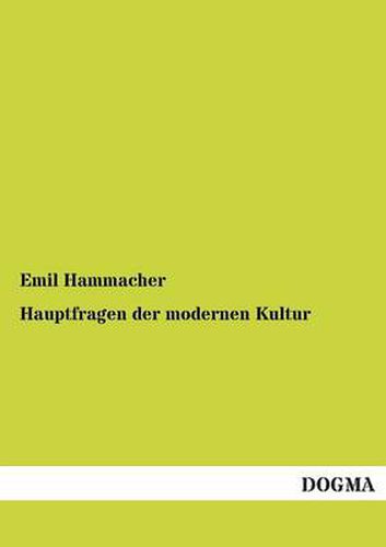 Cover image for Hauptfragen der modernen Kultur