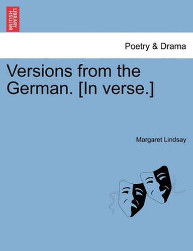 Cover image for Versions from the German. [in Verse.]