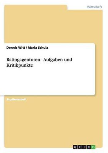 Cover image for Ratingagenturen - Aufgaben und Kritikpunkte