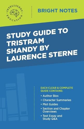 Cover image for Study Guide to Tristram Shandy by Laurence Sterne