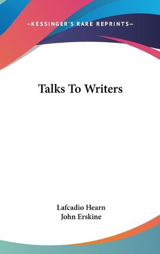 Cover image for Talks to Writers