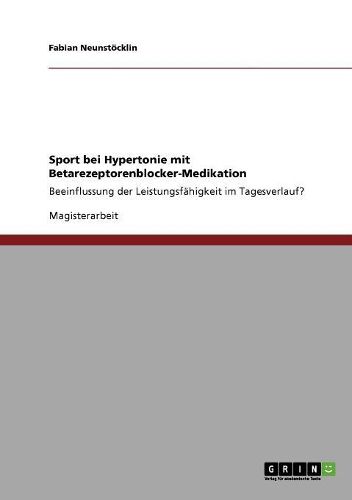 Cover image for Sport Bei Hypertonie Mit Betarezeptorenblocker-Medikation