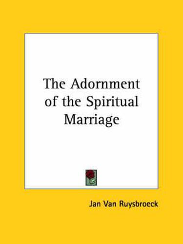 Cover image for The Adornment of the Spiritual Marriage