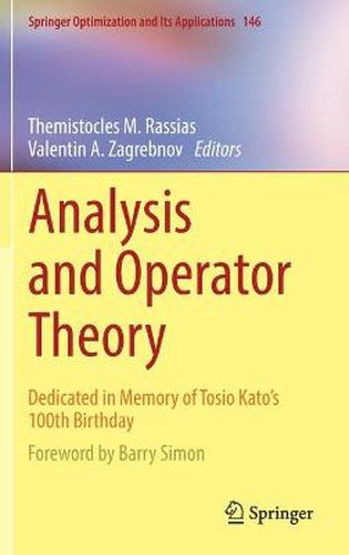 Cover image for Analysis and Operator Theory: Dedicated in Memory of Tosio Kato's 100th Birthday