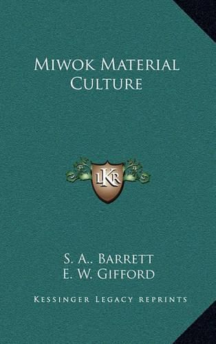 Cover image for Miwok Material Culture