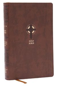 Cover image for NRSVCE Sacraments of Initiation Catholic Bible, Brown Leathersoft, Comfort Print