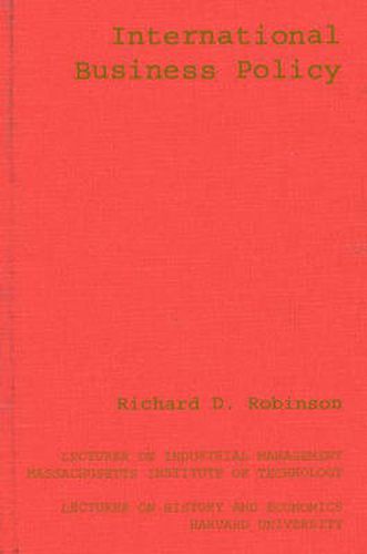 Cover image for International Business Policy