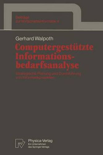 Cover image for Computergestutzte Informationsbedarfsanalyse