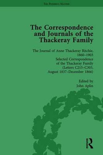 Cover image for The Correspondence and Journals of the Thackeray Family Vol 2