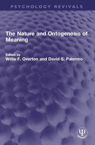 Cover image for The Nature and Ontogenesis of Meaning