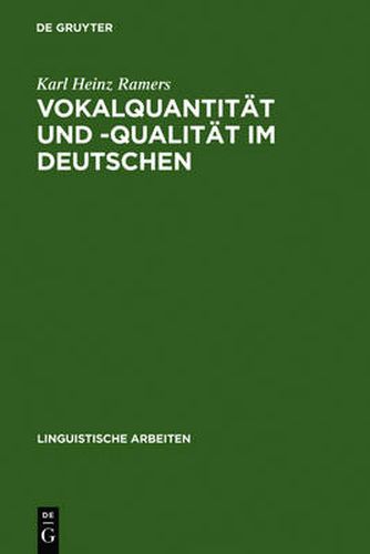 Cover image for Vokalquantitat Und -Qualitat Im Deutschen