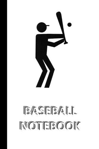 Cover image for BASEBALL NOTEBOOK [ruled Notebook/Journal/Diary to write in, 60 sheets, Medium Size (A5) 6x9 inches]