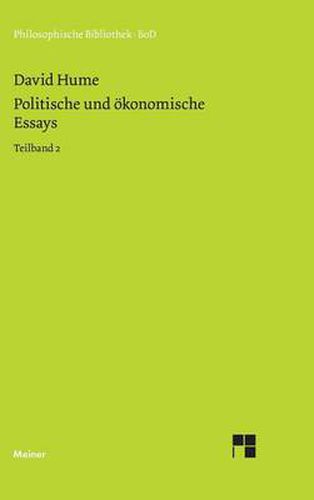 Politische Und konomische Essays / Politische Und konomische Essays