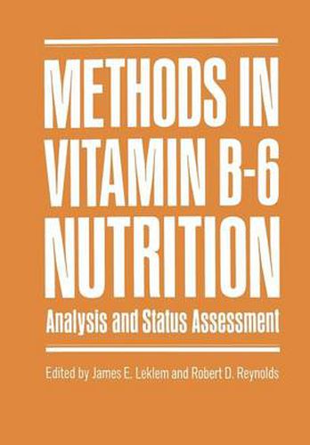 Cover image for Methods in Vitamin B-6 Nutrition: Analysis and Status Assessment