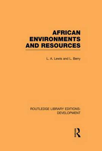 Cover image for African Environments and Resources