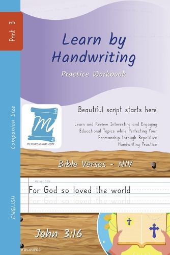 Cover image for Handwriting Practice Workbook - Bible Verses - John 3