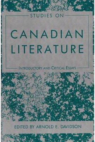 Cover image for Studies on Canadian Literature