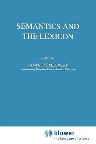 Cover image for Semantics and the Lexicon
