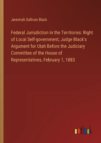 Cover image for Federal Jurisdiction in the Territories