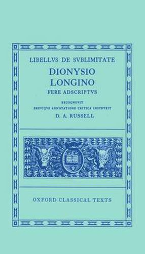 Cover image for Longinus Libellus De Sublimitate