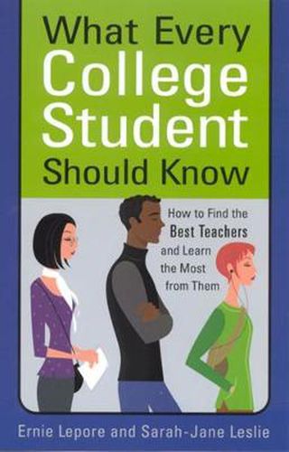 Cover image for What Every College Student Should Know: How to Find the Best Teachers and Learn the Most from Them