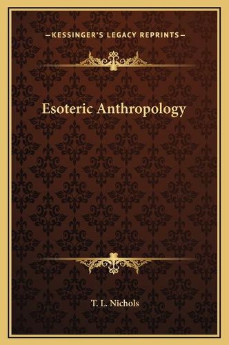 Cover image for Esoteric Anthropology