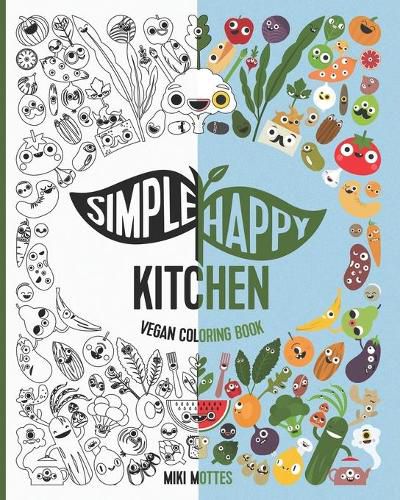 Cover image for Simple Happy Kitchen Vegan Coloring Book