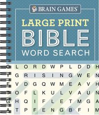 Cover image for Brain Games - Large Print Bible Word Search (Blue)