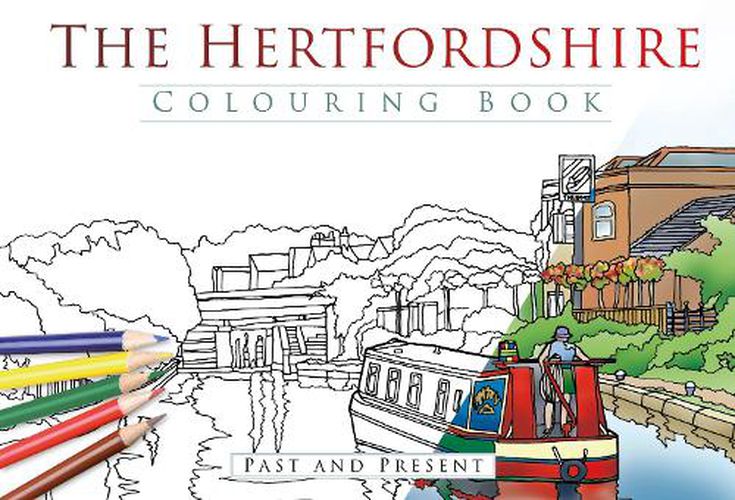 Cover image for The Hertfordshire Colouring Book: Past and Present