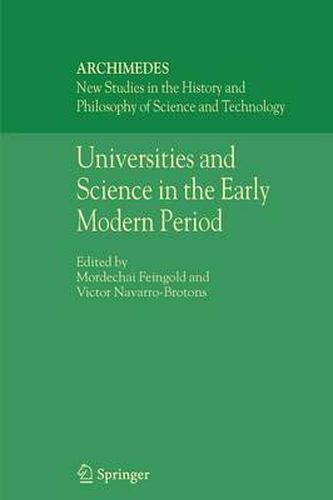Cover image for Universities and Science in the Early Modern Period