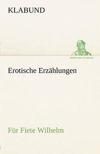 Cover image for Erotische Erzahlungen