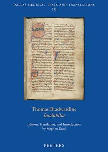 Cover image for Thomas Bradwardine,  Insolubilia