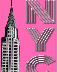 Cover image for Hot Pink New York City Chrysler Building creative drawing journal