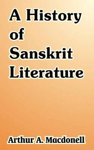 Cover image for A History of Sanskrit Literature