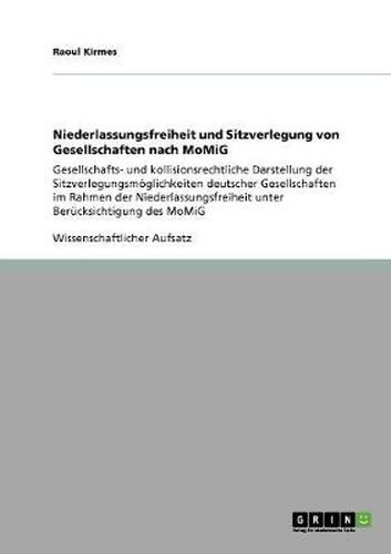 Cover image for Niederlassungsfreiheit und Sitzverlegung von Gesellschaften nach MoMiG