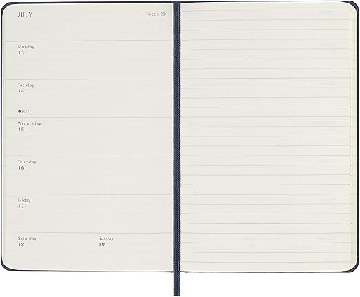 Sapphire Hardback Pocket Weekly Notebook 2026 Moleskine Diary
