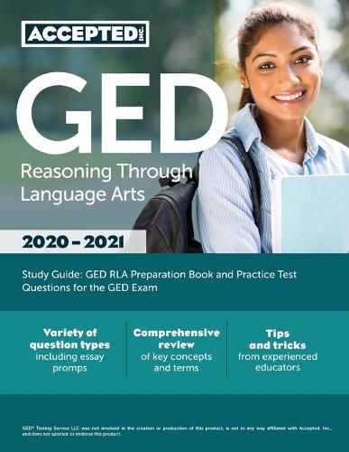 Cover image for GED Reasoning Through Language Arts Study Guide: GED RLA Preparation Book and Practice Test Questions for the GED Exam