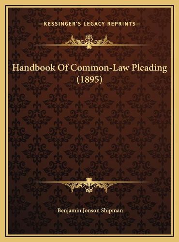 Cover image for Handbook of Common-Law Pleading (1895)