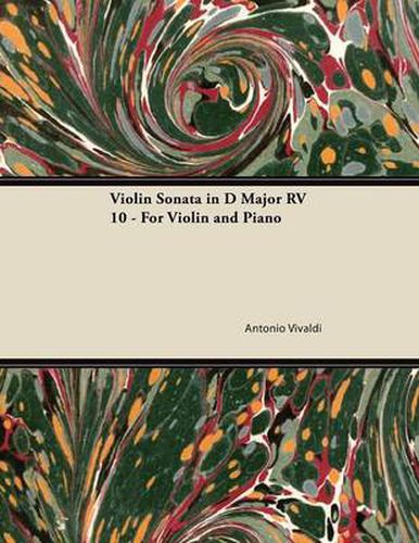 Cover image for Violin Sonata in D Major RV 10 - For Violin and Piano