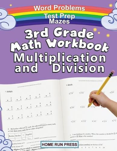 Cover image for 3rd Grade Math Workbook Multiplication and Division: Grade 3, Grade 4, Test Prep, Word Problems