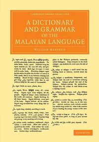 Cover image for A Dictionary and Grammar of the Malayan Language