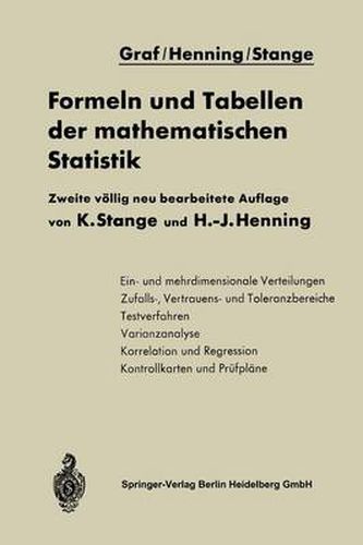 Formeln Und Tabellen Der Mathematischen Statistik