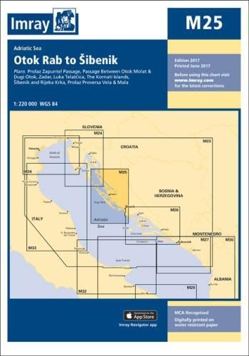 Cover image for Imray Chart M25: Otok Rab to Sibenik